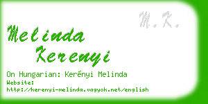 melinda kerenyi business card